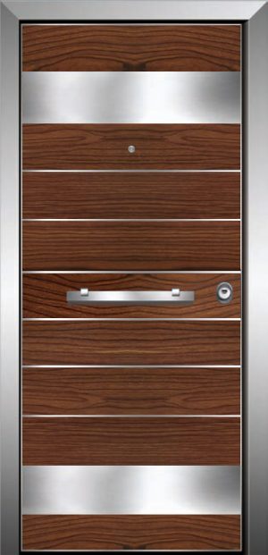 θωρακισμένη πόρτα LUX 02R INOX